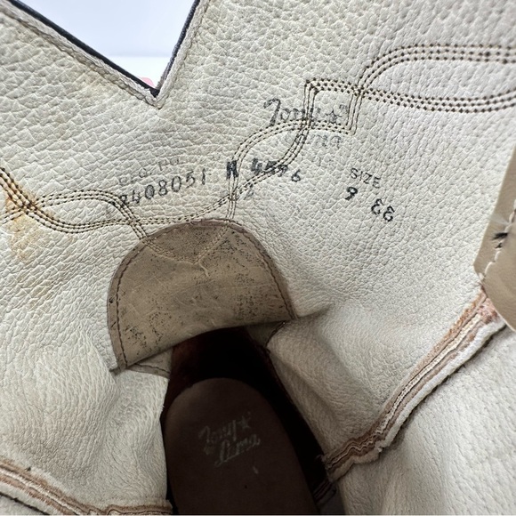 Tony Lama Men's Brown Beige Western Boots - Size 9 EE - Picture 8 of 8